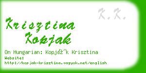 krisztina kopjak business card